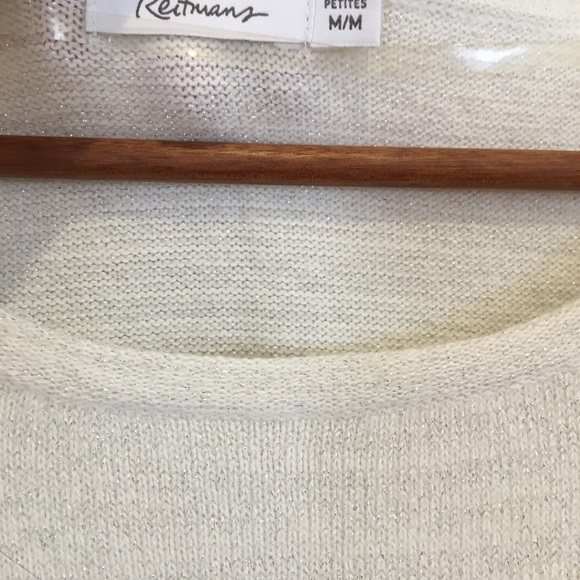 Reitmans cream sweater with shimmer - Picture 3 of 6